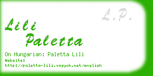 lili paletta business card